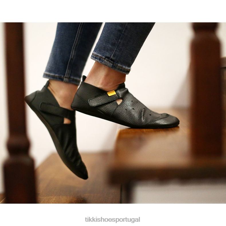 Tikki adultos preto couro ziggy v1 calçados 68Z4V256