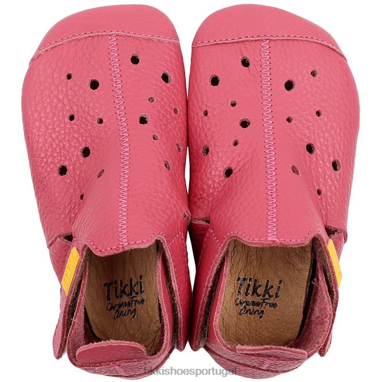 Tikki crianças rosa couro ziggy v1 calçados 68Z4V4
